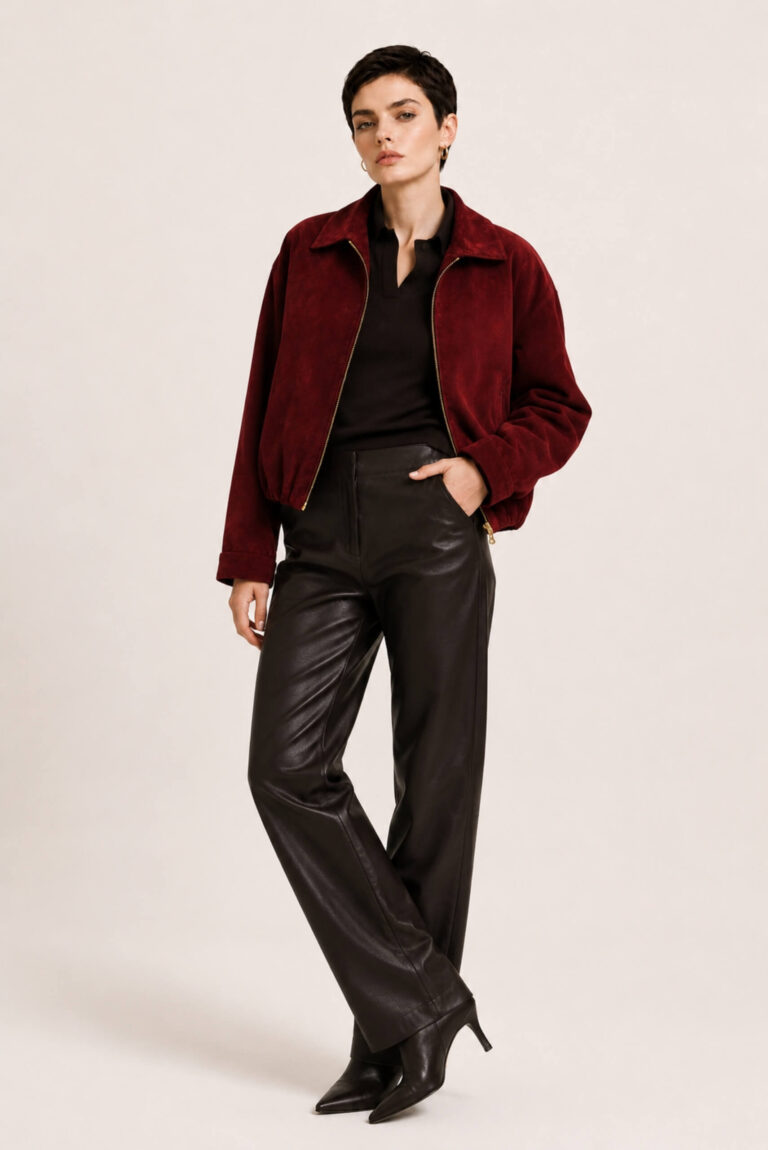 Blouson Bomber en Daim