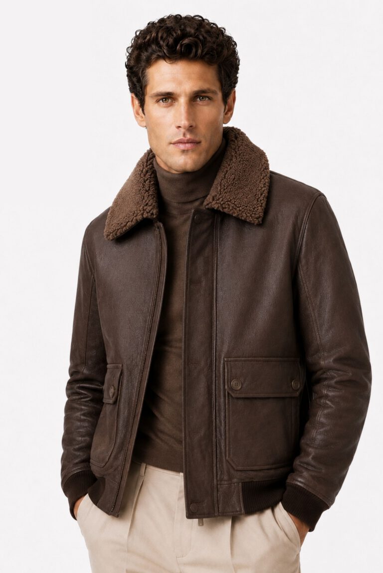 Shearling Aviator Ceket