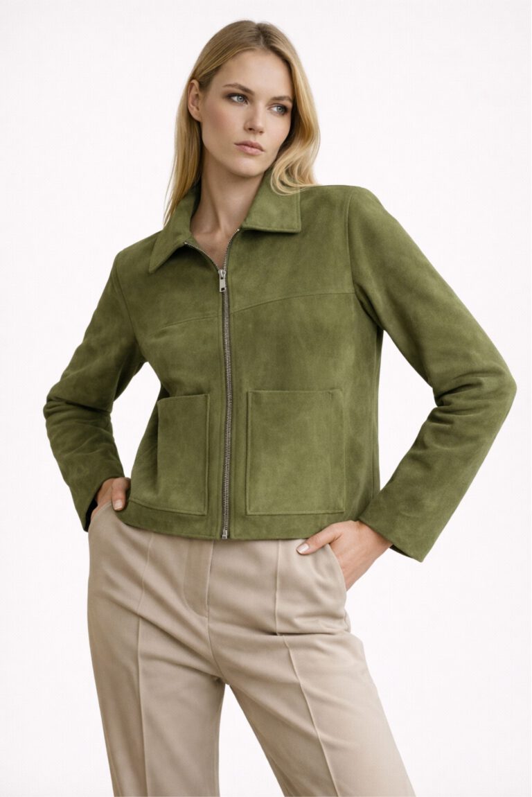 Lambskin Suede Short Jacket