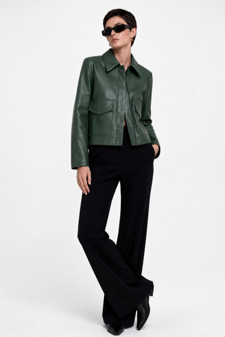 Leather Shirt Jacket